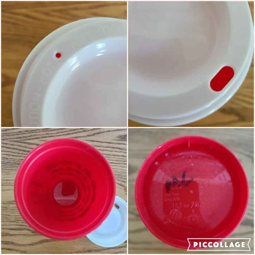 2013 Holiday Christmas Starbucks Red Plastic Collectible Reusable Cup Mug W/Lid